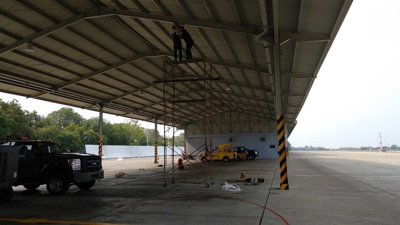 Pekerjaan Renovasi Jetblast dan Shelter Pesawat F-16, Skadron 3, di Lanud Iswahjudi